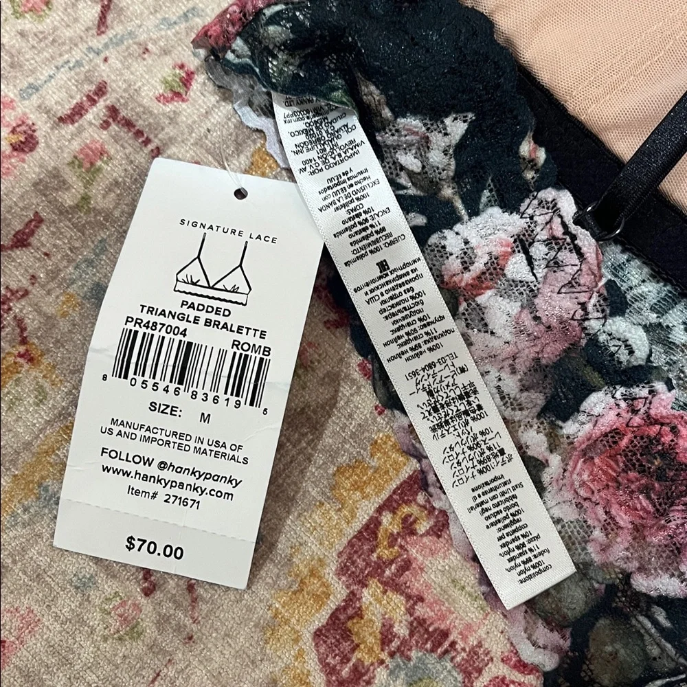 Hanky Panky NWT printed signature lace bralette - Picture 4 of 5